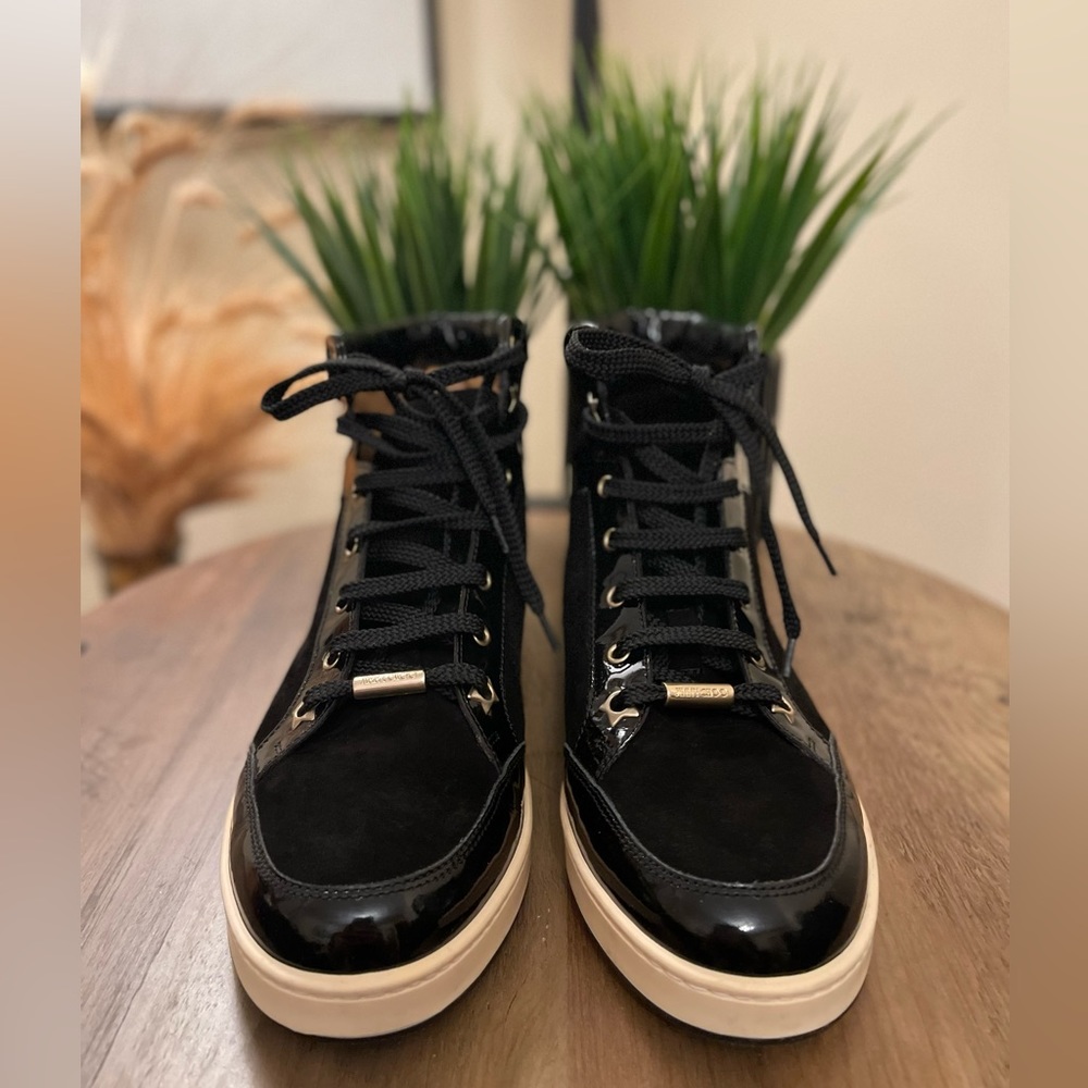 Jimmy Choo Suede Black Sneakers - Size 7 / 37